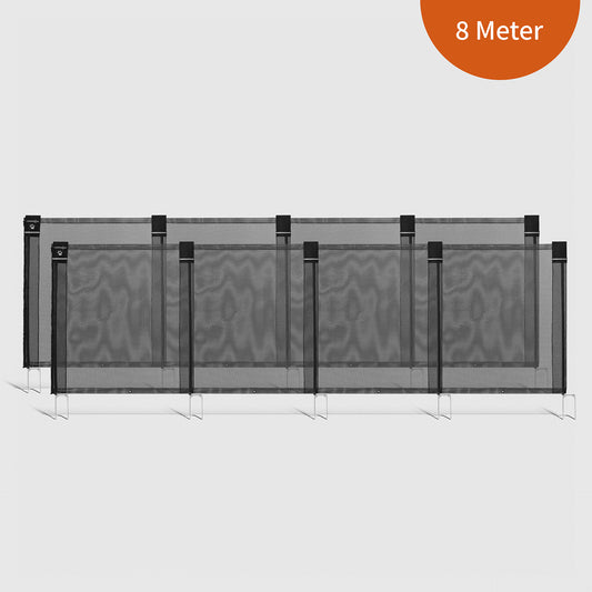 "Carlo" 8 Meter Zaun mit 9 "TerraPoles"